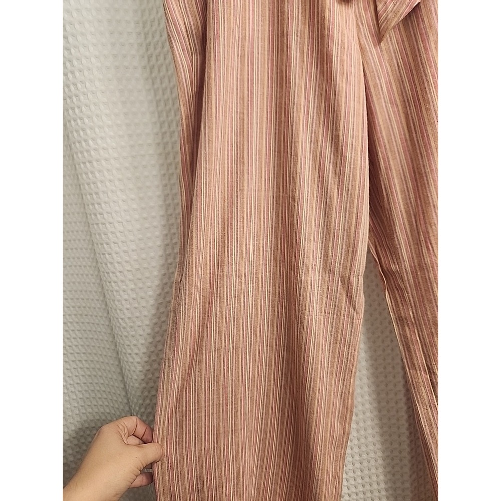 NEW NIC + ZOE "WORK IT" WIDE LEG POCKET PANTS PINK STRIPS W/BELT SIZE 14 - Picture 4 of 8